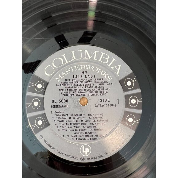 Rex Harrison & Julie Andrews My Fair Lady Vinyl Record OL 5090 Album - Picture 4 of 6